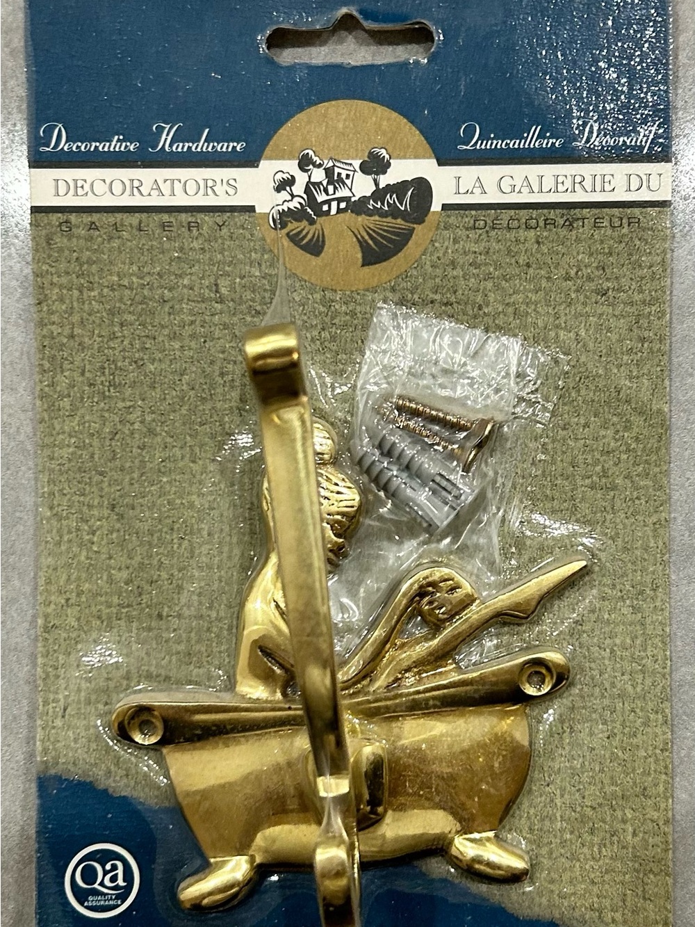 Vintage Brass Hook- Lady Bathing, MCM
